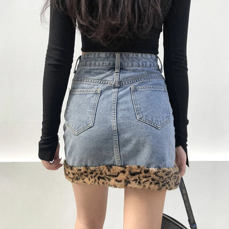 Leopard Printed Mini Skirt