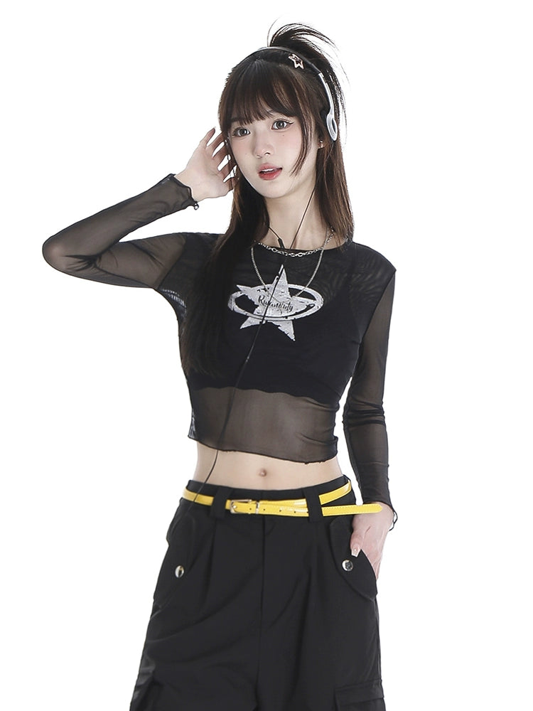 Patchwork Star Long Sleeved T