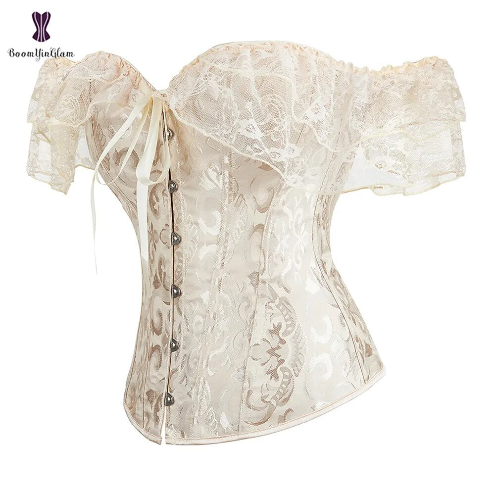 Overbust Corset Lace Short Sleeves