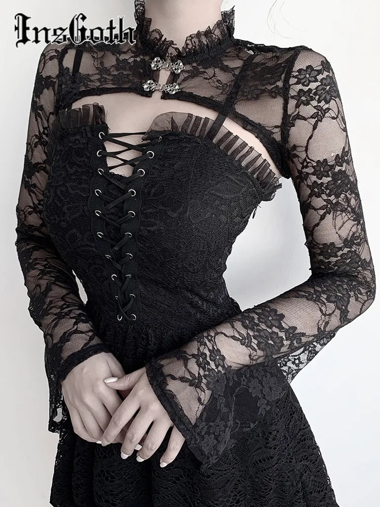 Lace Long Sleeve  Gothic Streetwear