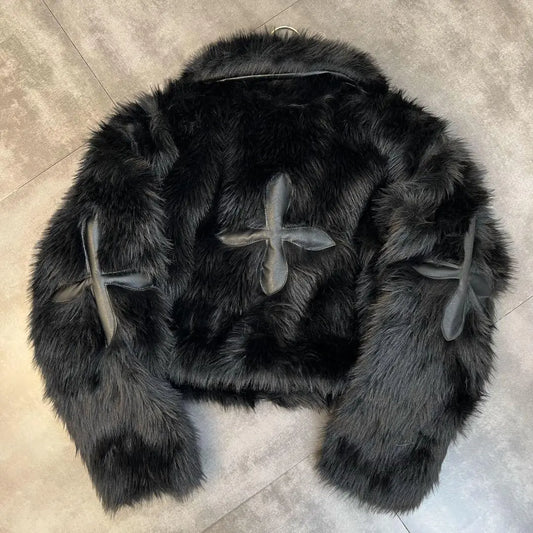 Long Sleeve Fur Cotton Coat
