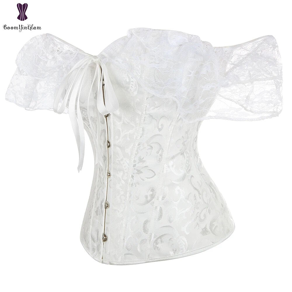 Overbust Corset Lace Short Sleeves