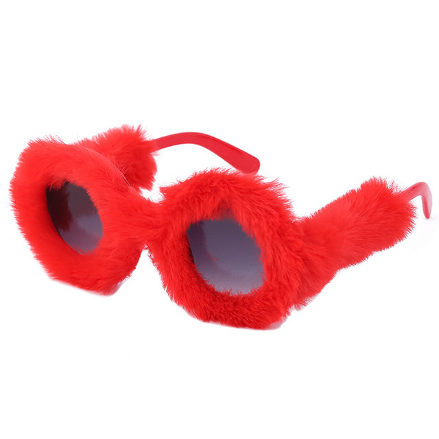 Fur Velvet Cat Eye Sunglasses